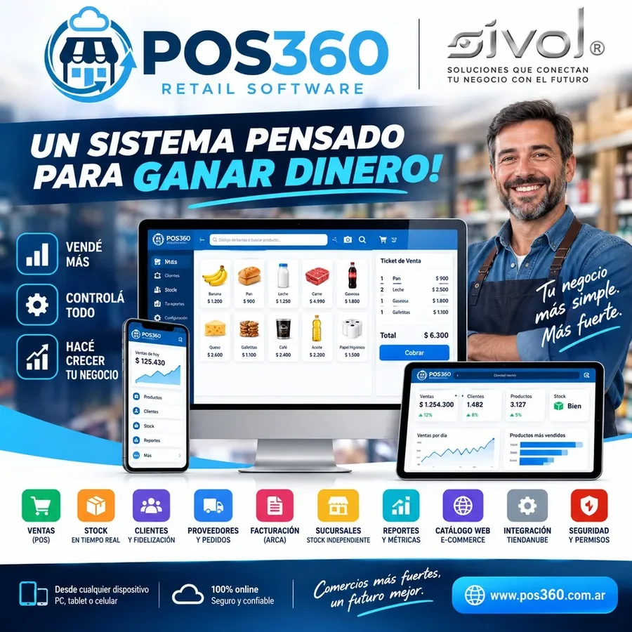 POS360 para vender más, controlar y hacer crecer el comercio